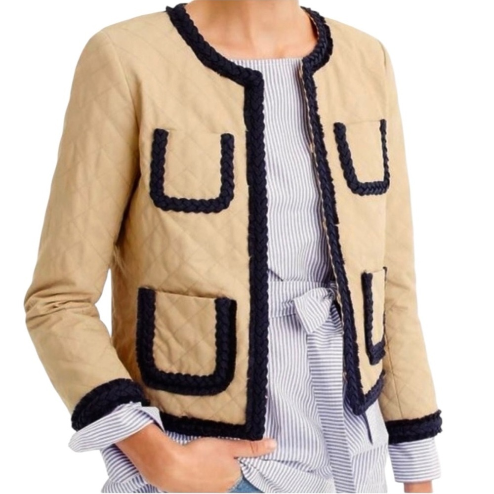 NWT J. Crew Quilted Lady Day Safari Jacket Size 2